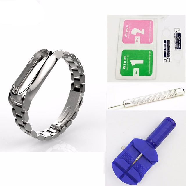 Removable Silver Link Strap Wristband