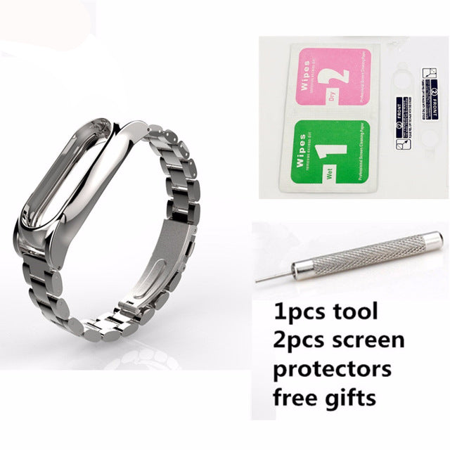 Removable Silver Link Strap Wristband